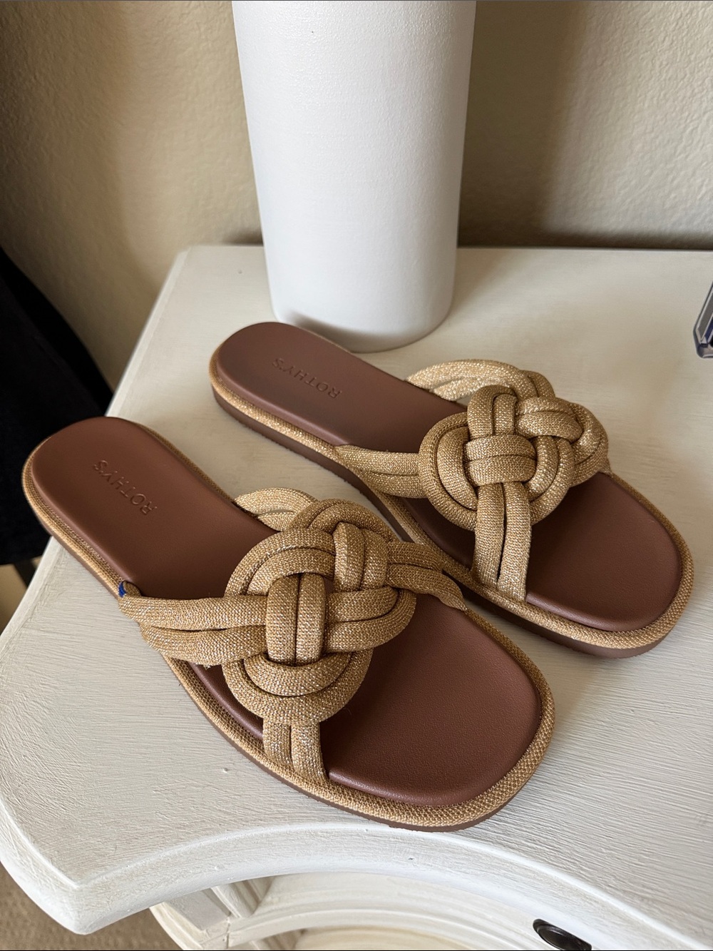 NWOT Rothy's The Summer Sandal in Golden Sun Size 12 - Picture 3 of 7